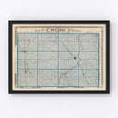 Vintage Map of Pulaski County, Indiana 1876