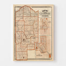 Vintage Map of Jasper County, Indiana 1876