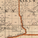 Vintage Map of Jasper County, Indiana 1876