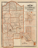 Vintage Map of Jasper County, Indiana 1876