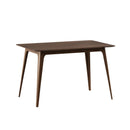 5 Piece Dining Set With 1 Table And 4 Upholstered Chairs - Walnut / Black by HouseOfZazla