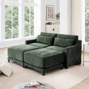 Stylish Sofa With Ottoman And Lumbar Pillows, Ergonomic Design by HouseOfZazla