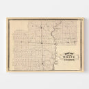 Vintage Map of White County, Indiana 1876