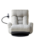 Adjustable Swivel Lounge Chair With 360 Degree Rotating Seat And Headrest Support by Unique Piece Furniture