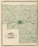 Vintage Map of Cass County, Indiana 1876