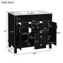 Bathroom Vanity With Top Sink, Mirror Cabinet, 2 Soft Closing Doors & 2 Drawers by HouseOfZazla