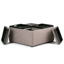 Avalon - Square Coffee Table, Storage Ottoman by HouseOfZazla