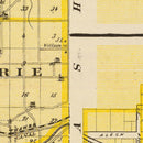 Vintage Map of Miami County, Indiana 1876