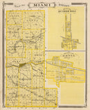 Vintage Map of Miami County, Indiana 1876