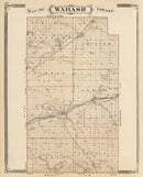 Vintage Map of Wabash County, Indiana 1876