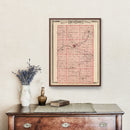 Vintage Map of Huntington County, Indiana 1876