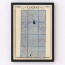 Vintage Map of Adams County, Indiana 1876