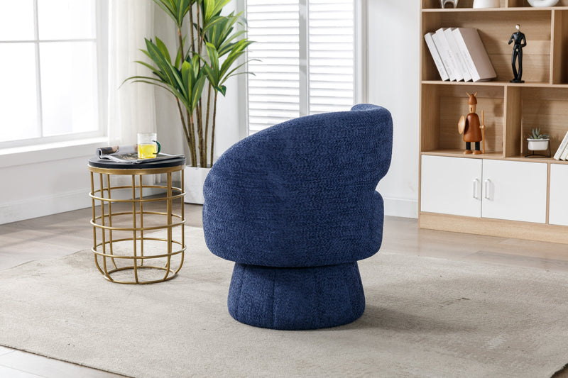 360 Degree Swivel Cuddle Barrel Accent Chairs, Round Armchairs with Wide Upholstered, Fluffy Fabric Chair for Living Room, Bedroom, Office, Waiting Rooms