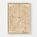 Vintage Map of Jay County, Indiana 1876