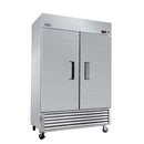 54" Commercial Refrigerator 49 Cu.Ft With 2 Solid Door Reach-In Refrigerators Stainless Steel Etl Approved Upright Fridge Storage - Silver by HouseOfZazla