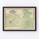 Vintage Map of Blackford County, Indiana 1876