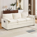 Modern 3 Seater Sofa With Side Storage Pockets For Living Room by HouseOfZazla