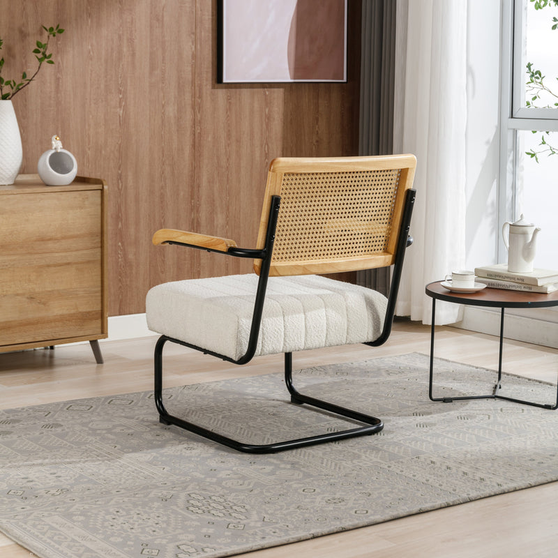 Accent Chair - Modern Industrial Slant Armchair with Metal Frame - Premium High Density Soft Single chair for Living Room Bedroom