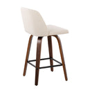 Toriano - Mid Century Modern Fixed Height Counter Stool & Square Footrest (Set of 2) by Unique Piece Furniture