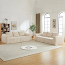 Minimalist 3+3 Seater Corduroy Sofa Set