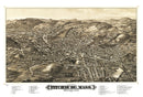 Vintage Map of Fitchburg, Massachusetts 1882
