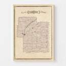 Vintage Map of Carroll County, Indiana 1876