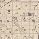 Vintage Map of Carroll County, Indiana 1876
