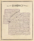 Vintage Map of Carroll County, Indiana 1876