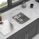 Modern Undermount Bar Sink With Folding Faucet by HouseOfZazla