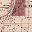 Vintage Map of Tippecanoe County, Indiana 1876