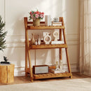 Foldable 3-Tier Solid Wood Plant Stand for Patio Balcony by LJGDeals