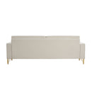 85.44" Modern Velvet Couch with Gold Legs,Upholstered Sofa for Living Room