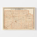 Vintage Map of Clinton County, Indiana 1876