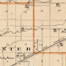 Vintage Map of Clinton County, Indiana 1876
