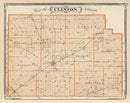 Vintage Map of Clinton County, Indiana 1876
