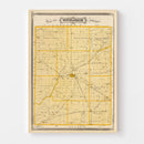 Vintage Map of Montgomery County, Indiana 1876
