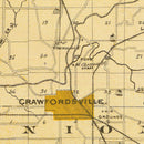 Vintage Map of Montgomery County, Indiana 1876