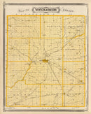Vintage Map of Montgomery County, Indiana 1876