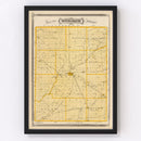 Vintage Map of Montgomery County, Indiana 1876