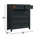 6 Drawer Chest With Knobs And Smooth Slides by HouseOfZazla