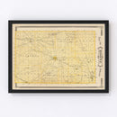 Vintage Map of Boone County, Indiana 1876