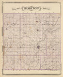 Vintage Map of Hamilton County, Indiana 1876