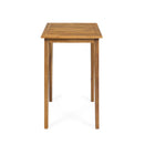 Outdoor Minimalist Acacia Wood Square Bar Table by HouseOfZazla