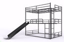 Twin Size House Loft Bed With Slide And Ladder - Black by Unique Piece Furniture