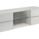 Glossy 4 Drawer TV Console - White by HouseOfZazla