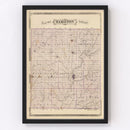 Vintage Map of Hamilton County, Indiana 1876