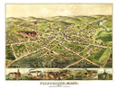 Vintage Map of Foxborough, Massachusetts 1879
