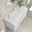 James Martin Myrrin 48" Single Bathroom Vanity, Bright White