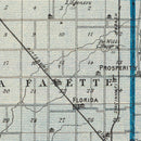 Vintage Map of Madison County, Indiana 1876
