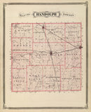 Vintage Map of Randolph County, Indiana 1876